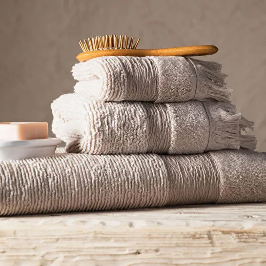 Mudo Home Borla Bej Banyo Havlu 90x150