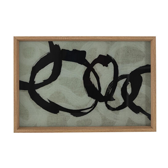 Mudo Home Loop Dekorati̇f Tepsi̇ Natural 31x42cm