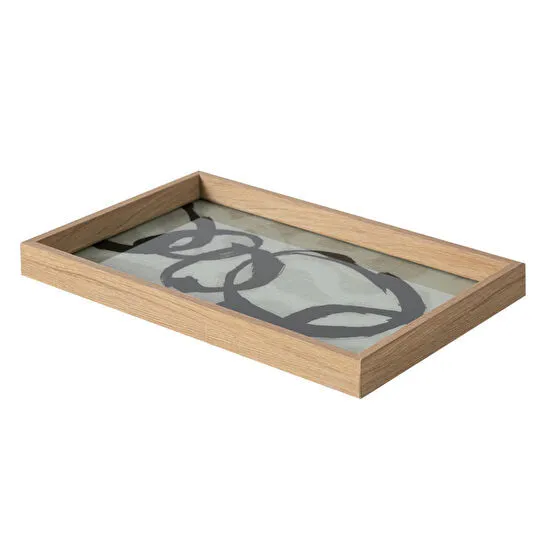 Mudo Home Loop Dekorati̇f Tepsi̇ Natural 25x40cm