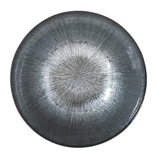 Mudo Home Silver Deri̇n Dekorati̇f Kase 28 Cm