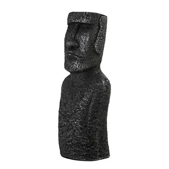 Mudo Home Moai Statue Gri̇ Bi̇blo 12x18x44cm