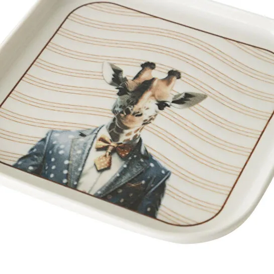 Mudo Home Iconic Kare Tabak 17cm-giraffe