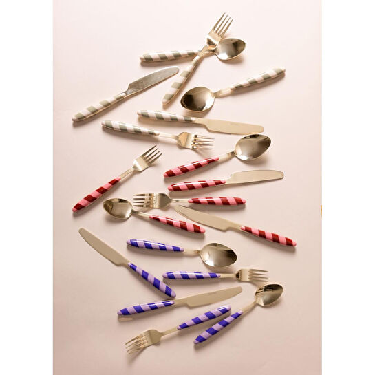 The Mia Joy Çatal Kaşık Bıçak Takımı Mor Gold 36 Parça