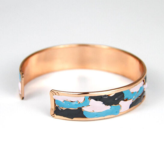 Coho Objet Coho Mine El İşleme Sky Renkli Bakır Bileklik