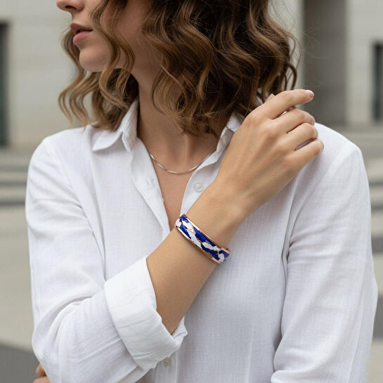 Coho Objet Coho Mine El İşleme Ocean Renkli Bakır Bileklik