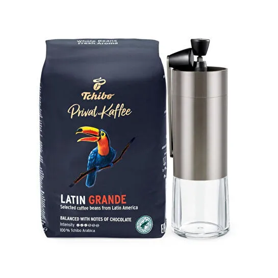 Tchibo Privat Kaffee Latin Grande Çekirdek Kahve 500 G & Manuel Kahve Değirmeni