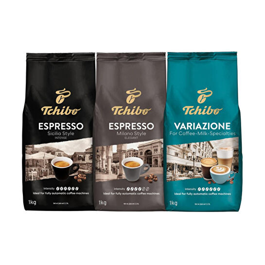 Tchibo Variazone Çekirdek Kahve 1000 G &espresso Milano Çekirdek Kahve 1000 G &espresso Sicilia Çekirdek Kahve 1000 G