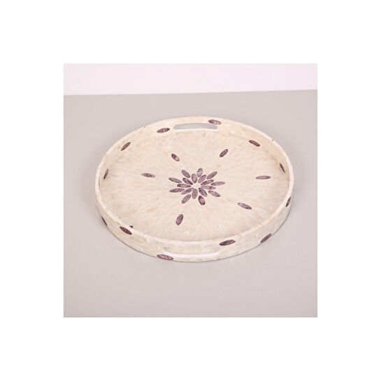 Mylamp Pure Sedef 40 X4,5 Cm. Sedefli Mozaik Tepsi