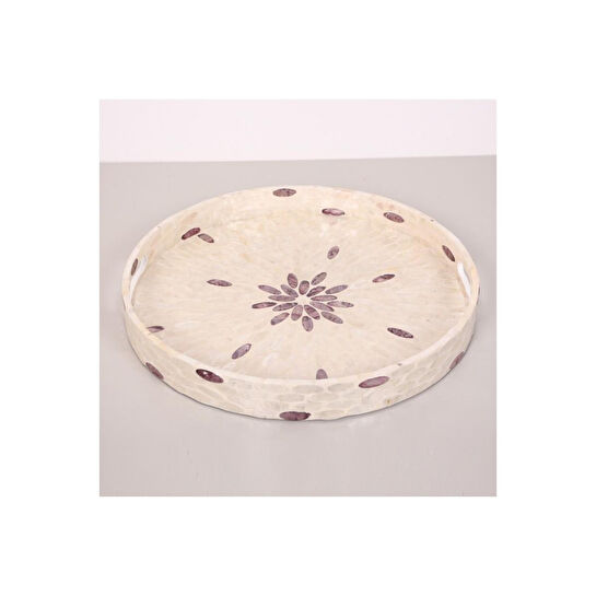 Mylamp Pure Sedef 40 X4,5 Cm. Sedefli Mozaik Tepsi