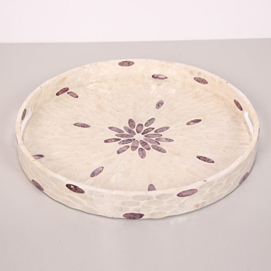 Mylamp Pure Sedef 45 X5 Cm. Sedefli Mozaik Tepsi