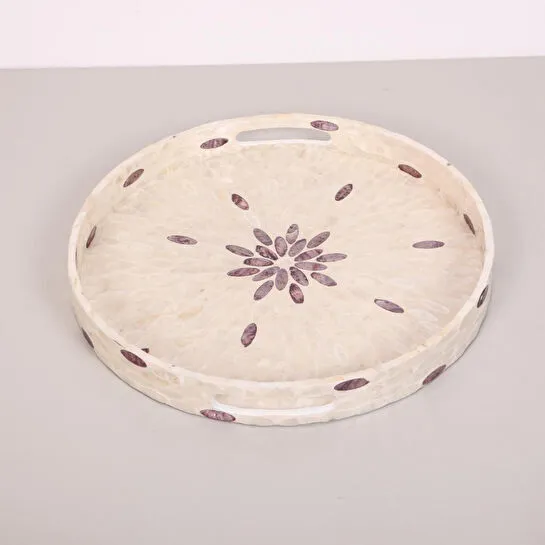 Mylamp Pure Sedef 45 X5 Cm. Sedefli Mozaik Tepsi