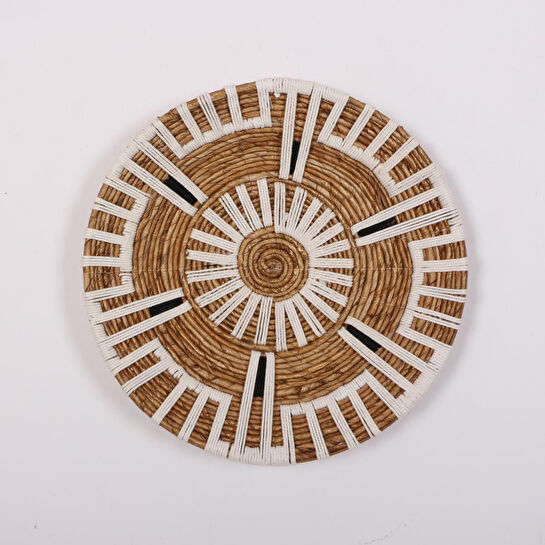 Mylamp Aspendos 50x12 cm Çap- Doğal Abaka Duvar Tabağı