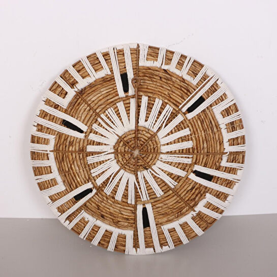 Mylamp Aspendos 50x12 cm Çap- Doğal Abaka Duvar Tabağı