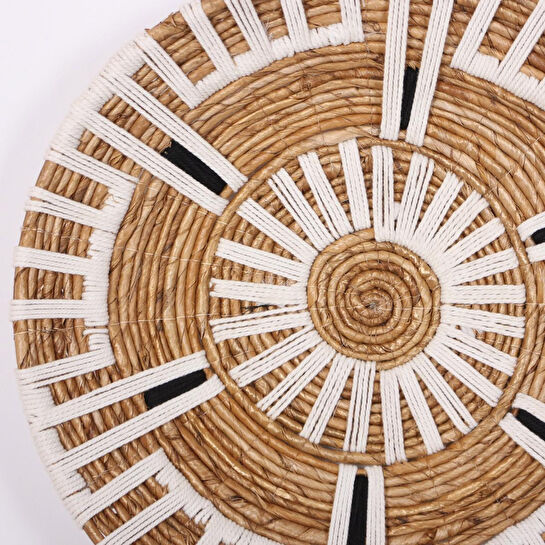 Mylamp Aspendos 50x12 cm Çap- Doğal Abaka Duvar Tabağı