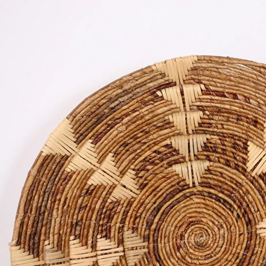 Mylamp Kaunos 60x14 Cm Çap- Doğal Abaka Duvar Tabağı