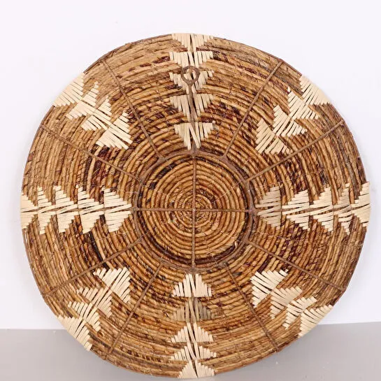 Mylamp Kaunos 60x14 Cm Çap- Doğal Abaka Duvar Tabağı