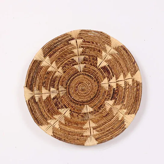 Mylamp Kaunos 60x14 Cm Çap- Doğal Abaka Duvar Tabağı