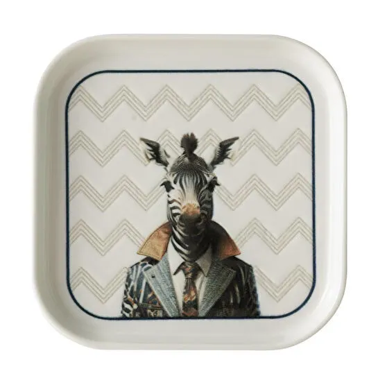 Mudo Home Iconic Kare Tabak 17cm-zebra