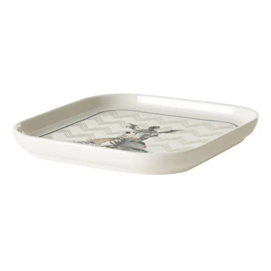 Mudo Home Iconic Kare Tabak 17cm-zebra