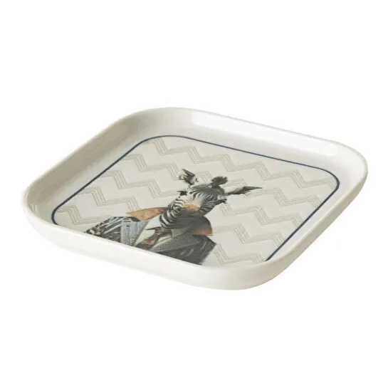 Mudo Home Iconic Kare Tabak 17cm-zebra