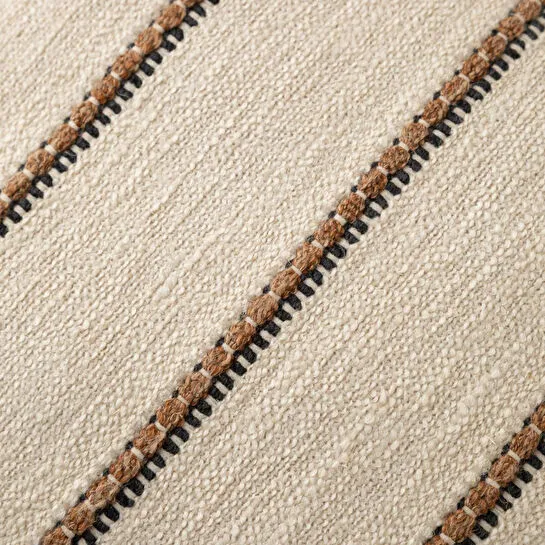 Mudo Home Viola Çi̇zgi̇li̇ Kirlent Ekru 50x50