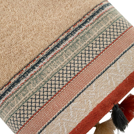 Mudo Home Lisa Bej Püsküllü Yüz Havlusu 50x80