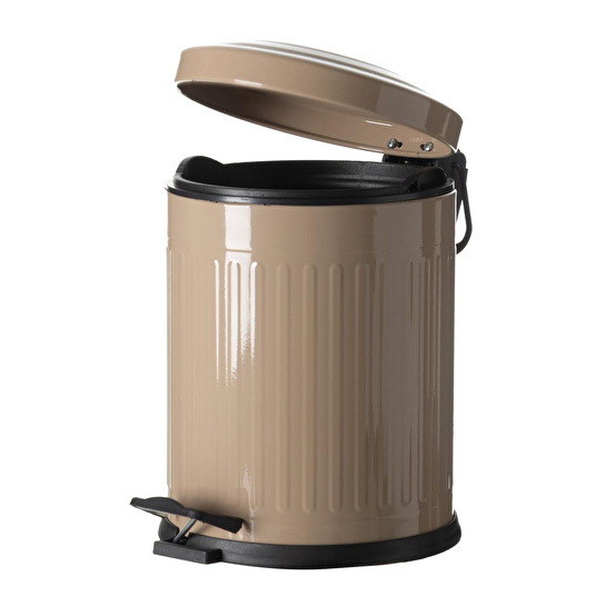 Mudo Home 5lt Pedalli Vintage Çöp Kovasi Bej