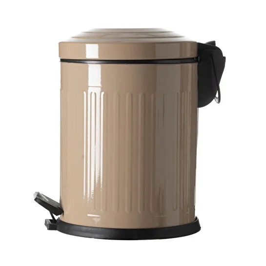 Mudo Home 5lt Pedalli Vintage Çöp Kovasi Bej