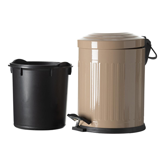 Mudo Home 5lt Pedalli Vintage Çöp Kovasi Bej