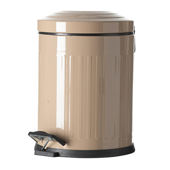 Mudo Home 5lt Pedalli Vintage Çöp Kovasi Bej