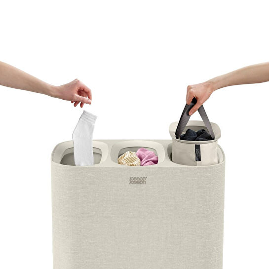 Joseph Joseph Tota 90 L Trio 3 Bölmeli Çamaşır Ayırma Sepeti