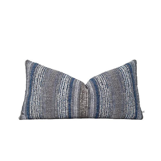 Penelope Aven Kırlent Kılıfı 35x70 Cm Lacivert- Gri