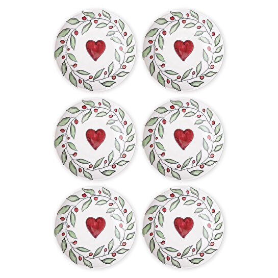 The Mia Luv Pasta Tabağı 6lı Set 19 Cm