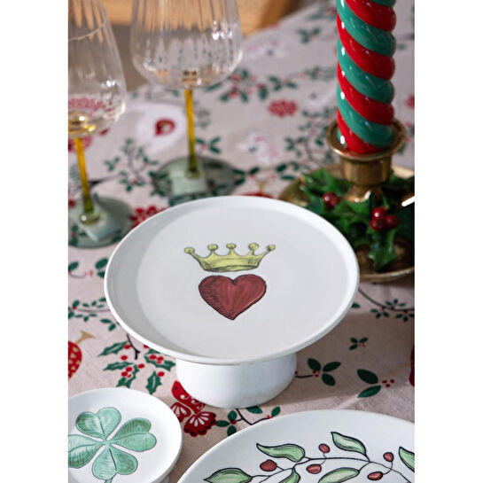 The Mia Luv Ayaklı Servis Tabağı 10x19 Cm