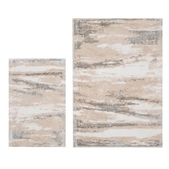 Mudo Home Motley Line Ekru Bej 2'li̇ Paspas Seti̇