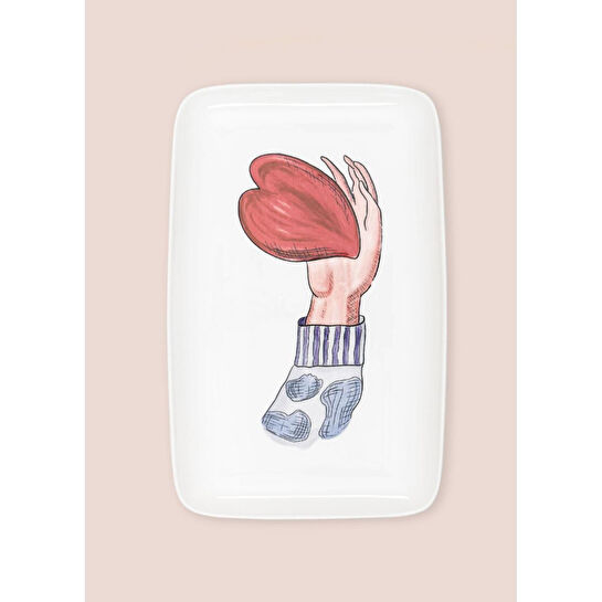 The Mia Luv Dikdörtgen Servis 33x21 Cm