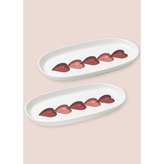 The Mia Luv Oval Servis 2li 29 Cm