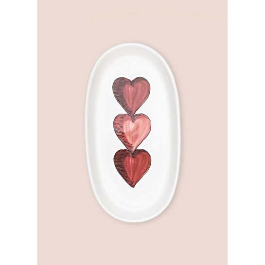 The Mia Luv Oval Servis 4lü 21 Cm