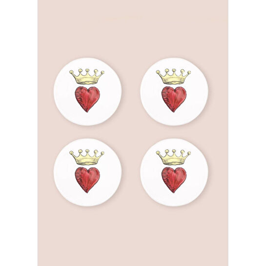 The Mia Luv Bardak Altlığı 4lü Set- 10 Cm