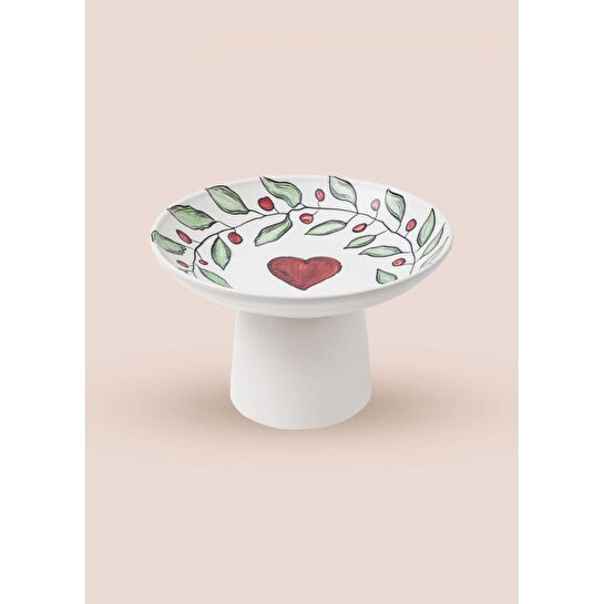The Mia Luv Ayaklı Servis Tabağı 20 Cm