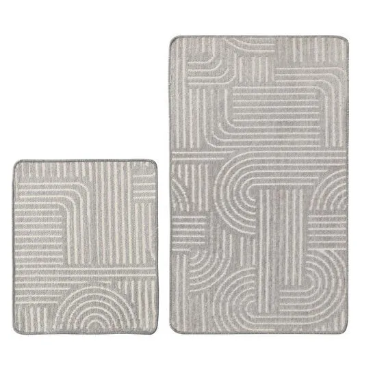 Mudo Home Cloud 2'li̇ Banyo Paspas Seti̇ Gri̇