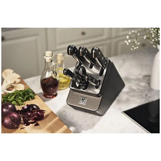 Zwilling Gourmet Blok Bıçak Seti Kendinden Bilemeli 7 Parça Antrasit