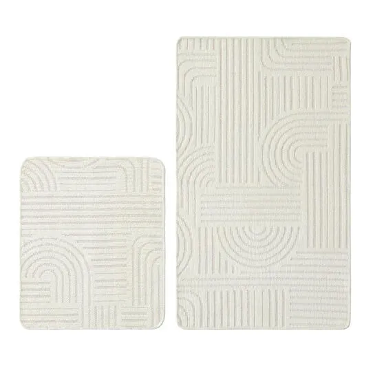 Mudo Home Cloud 2'li̇ Banyo Paspas Seti̇ Krem