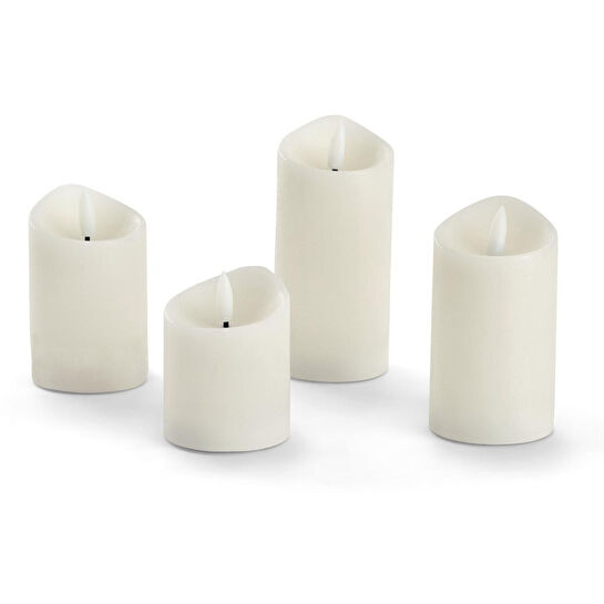Tchibo Led’li Gerçek Mum, 4lü, Krem Rengi