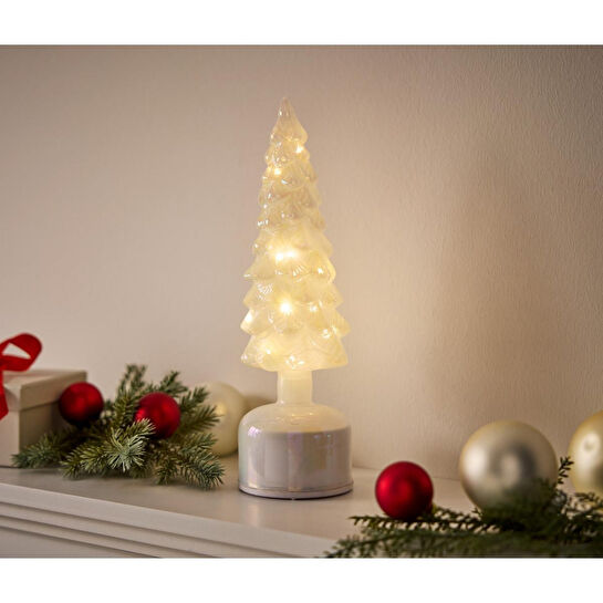 Tchibo Led’li Döner Dekoratif Ağaç, Cam, Küçük