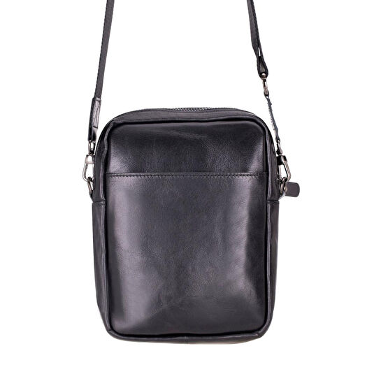 Bloominbag Bloombag Obsidian Black Hakiki Deri Crossbody Çanta