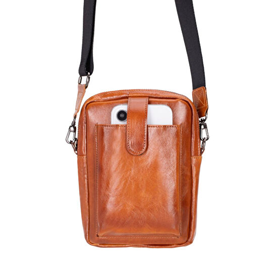 Bloominbag Bloombag Cognac Brown Hakiki Deri Crossbody Çanta