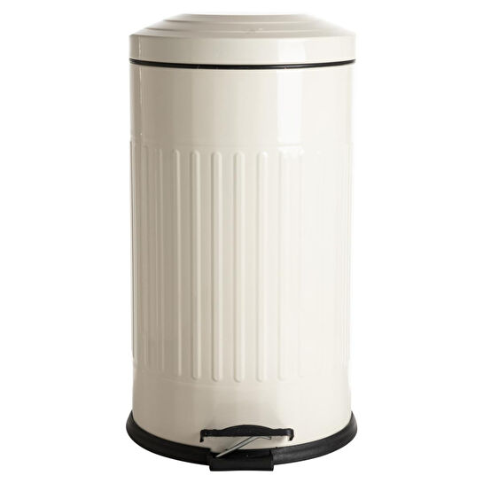 Mudo Home 16lt Pedalli Vintage Çöp Kovasi Krem