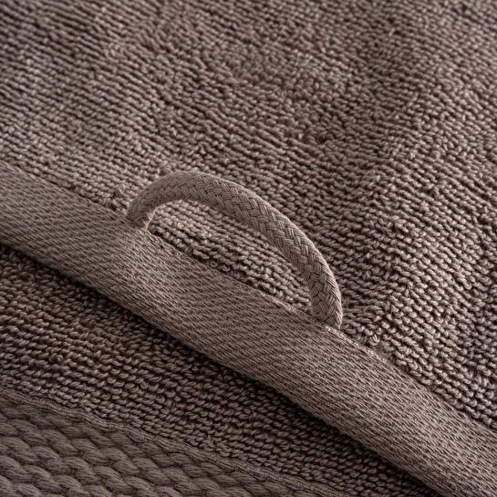 Green Black Lara Yüz Havlusu %100 Pamuk Bordürlü Kahverengi 50x90 Cm