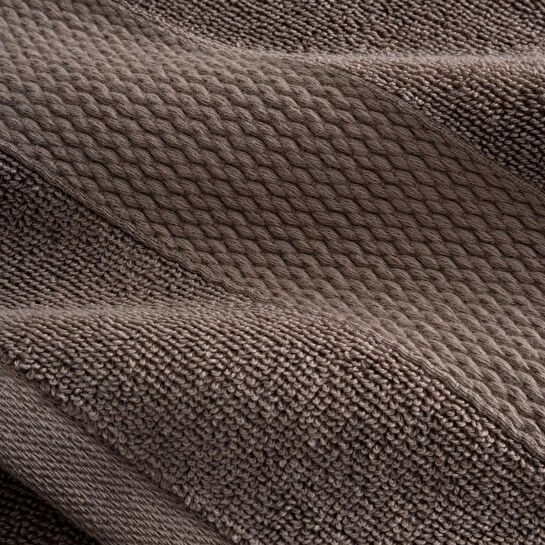 Green Black Lara Yüz Havlusu %100 Pamuk Bordürlü Kahverengi 50x90 Cm